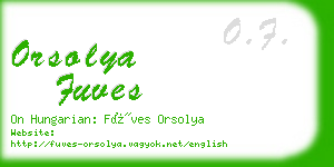 orsolya fuves business card